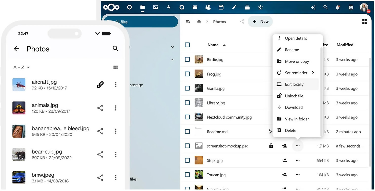 nextcloud storage almacenamiento